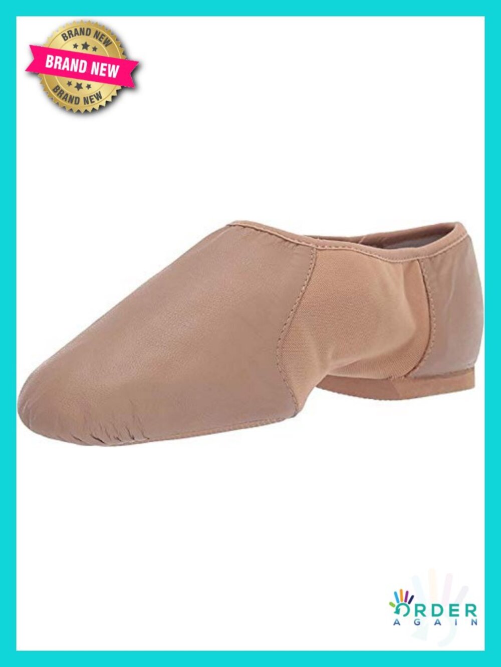 Slip-On Jazz Dance Shoes Leather Neoprene Split Sole EVA